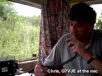 Chris, G7VJE, operating the stattion.